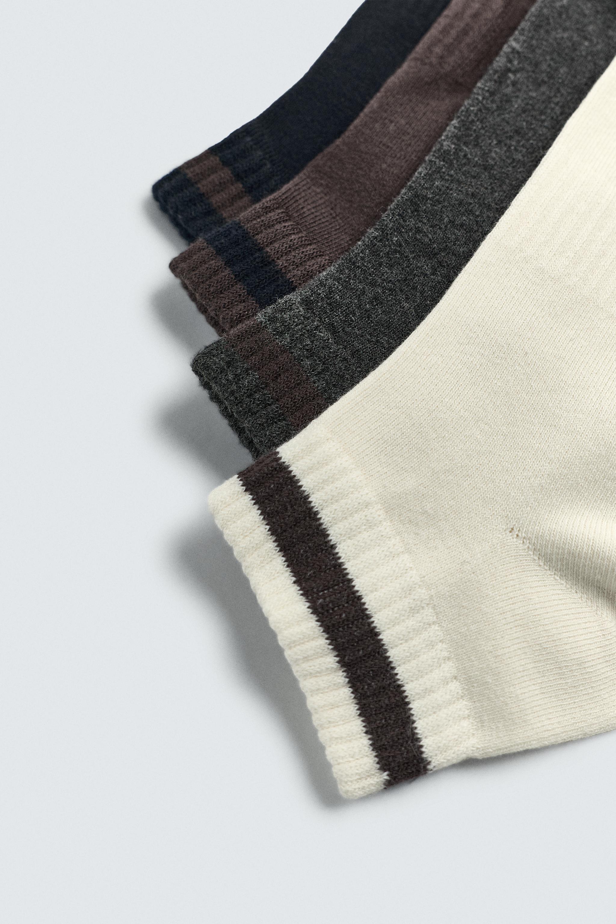 LOT DE 4 CHAUSSETTES BASSES À RAYURES
